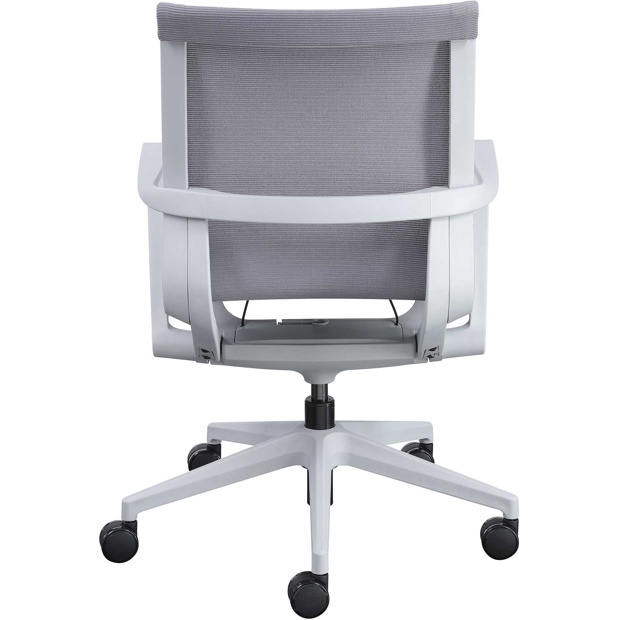 lorell-premium-executive-mesh-mid-back-sling-chair-nylon-seat-nylon-mesh-back-plastic-frame-mid-back-5-star-base-gray-1-each_llr40207 - 4