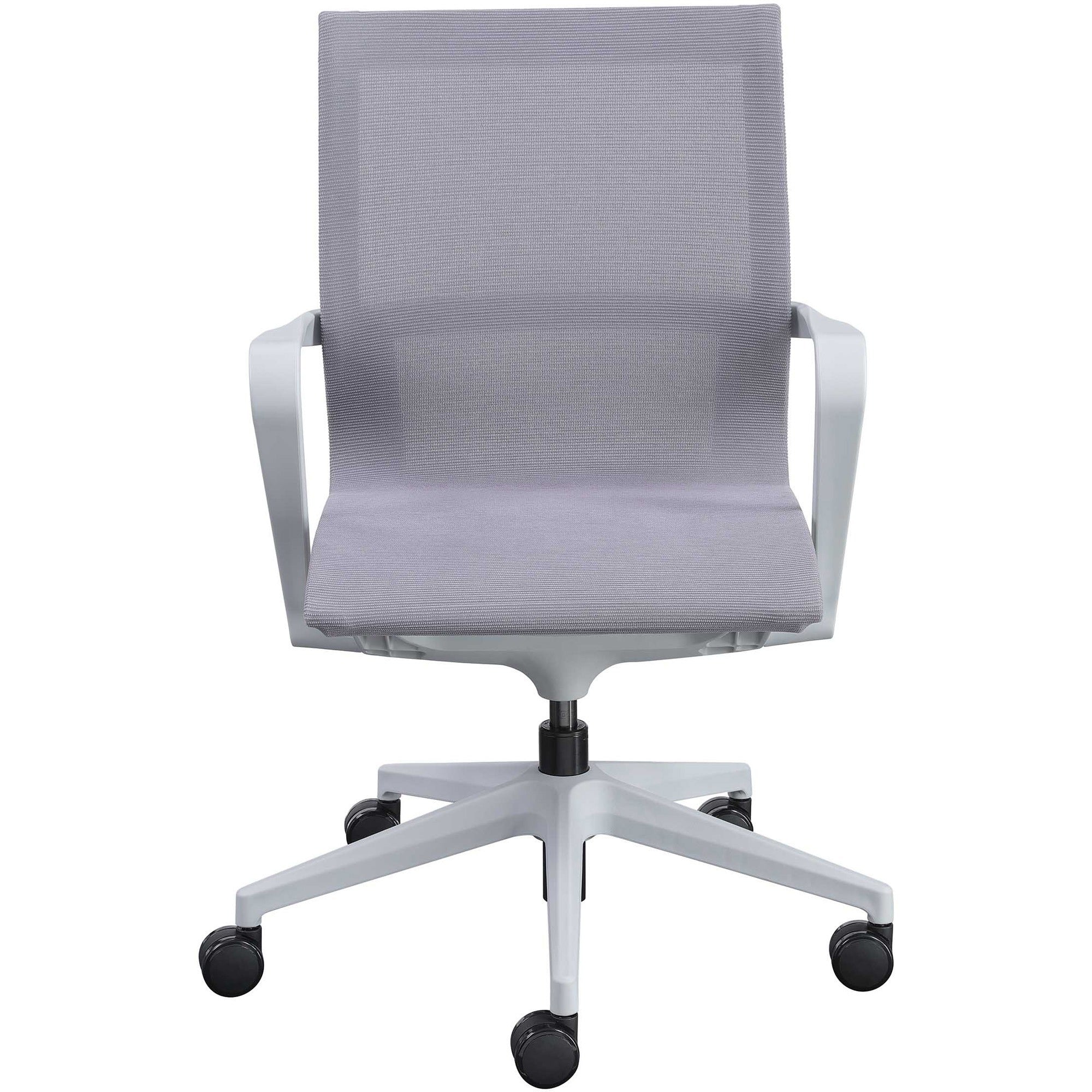 lorell-premium-executive-mesh-mid-back-sling-chair-nylon-seat-nylon-mesh-back-plastic-frame-mid-back-5-star-base-gray-1-each_llr40207 - 2