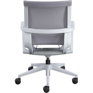 Lorell Premium Executive Mesh Mid-back Sling Chair - Nylon Seat - Nylon, Mesh Back - Plastic Frame - Mid Back - 5-star Base - Gray - 1 Each