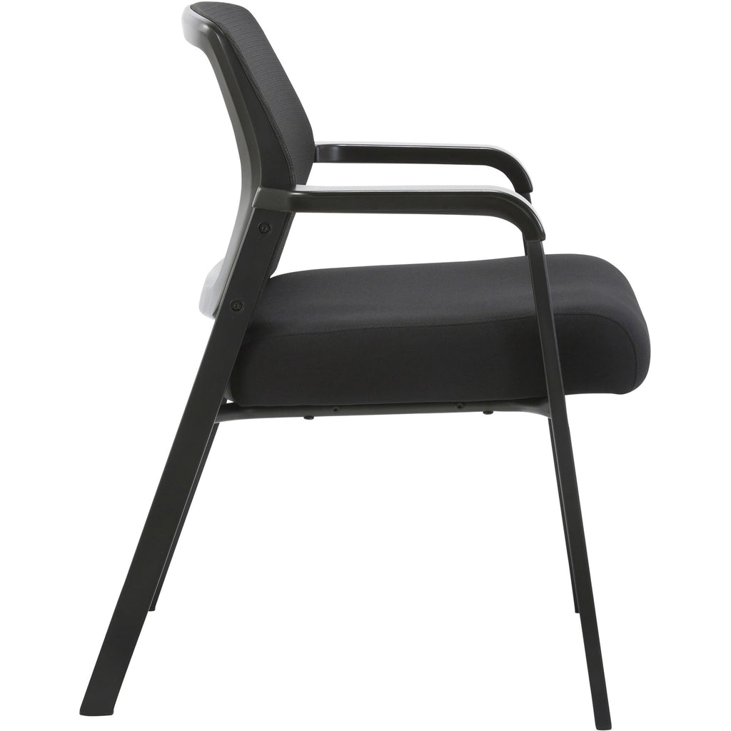 lorell-big-&-tall-mesh-low-back-guest-chair-fabric-seat-mesh-back-steel-frame-low-back-black-1-each_llr67003 - 5
