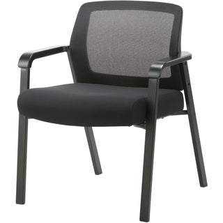 lorell-big-&-tall-mesh-low-back-guest-chair-fabric-seat-mesh-back-steel-frame-low-back-black-1-each_llr67003 - 3