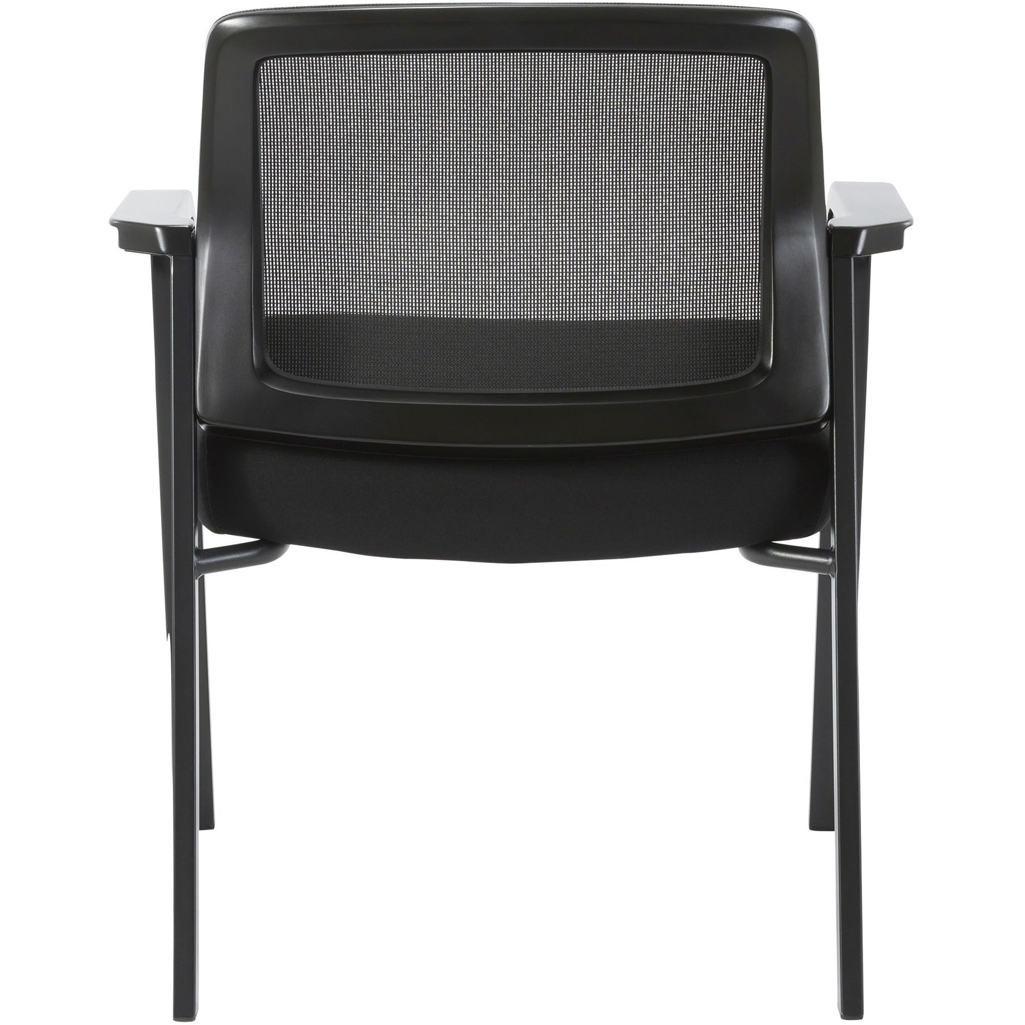 lorell-big-&-tall-mesh-low-back-guest-chair-fabric-seat-mesh-back-steel-frame-low-back-black-1-each_llr67003 - 4