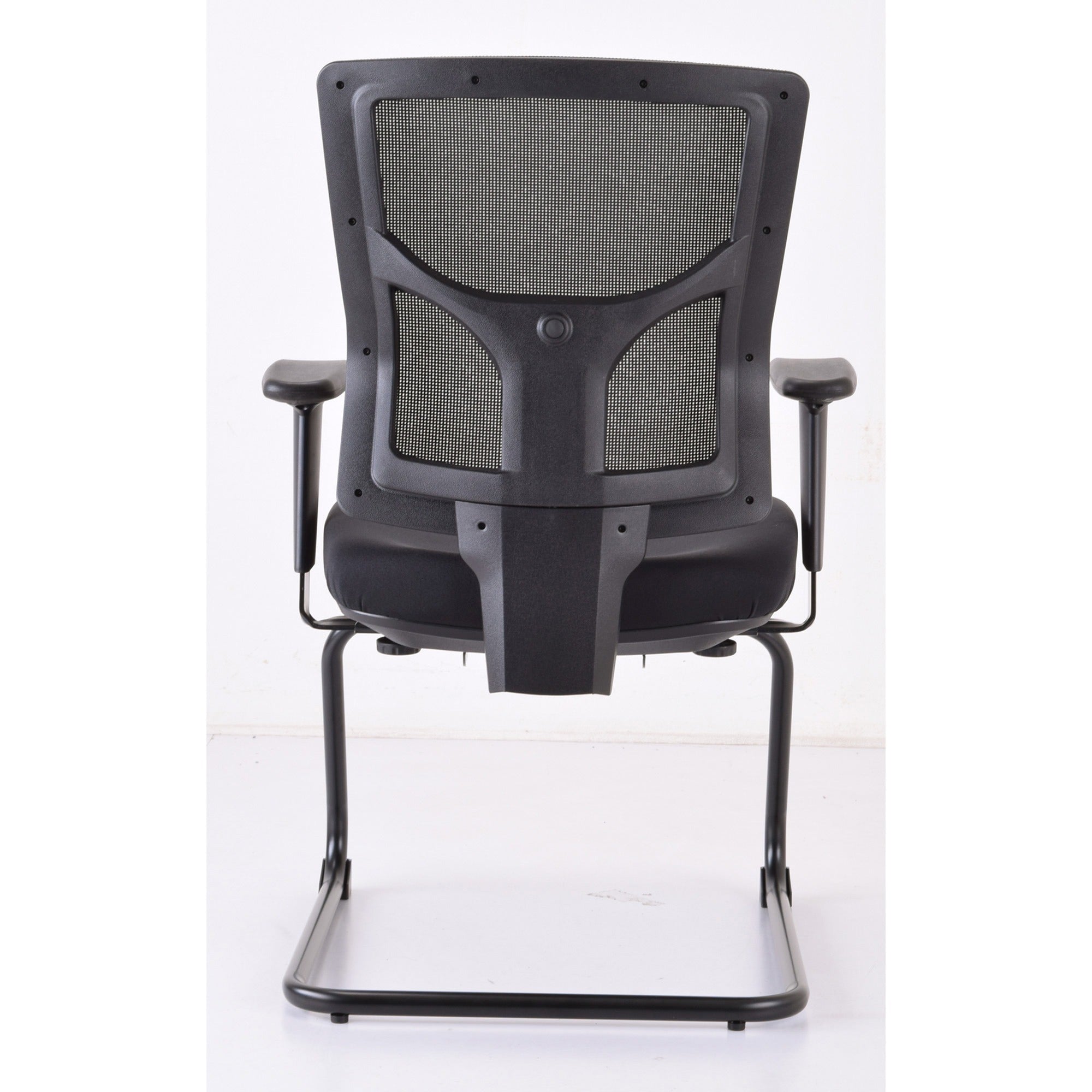 lorell-conjure-guest-chair-fabric-polyurethane-foam-seat-mesh-back-mid-back-sled-base-black-1-each_llr62009 - 3