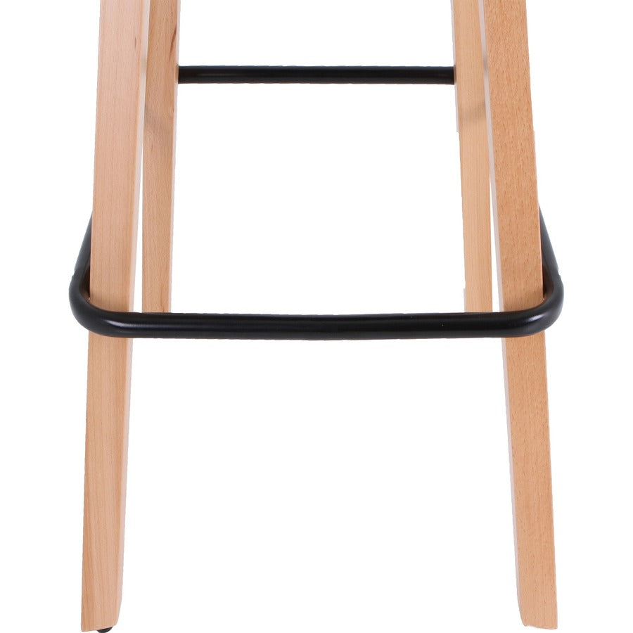 Lorell Modern Low-Back Stool - Low Back - Black - 1 Each