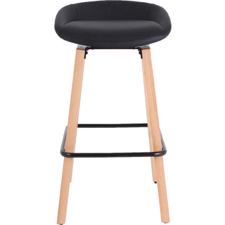 Lorell Modern Low-Back Stool - Low Back - Black - 1 Each