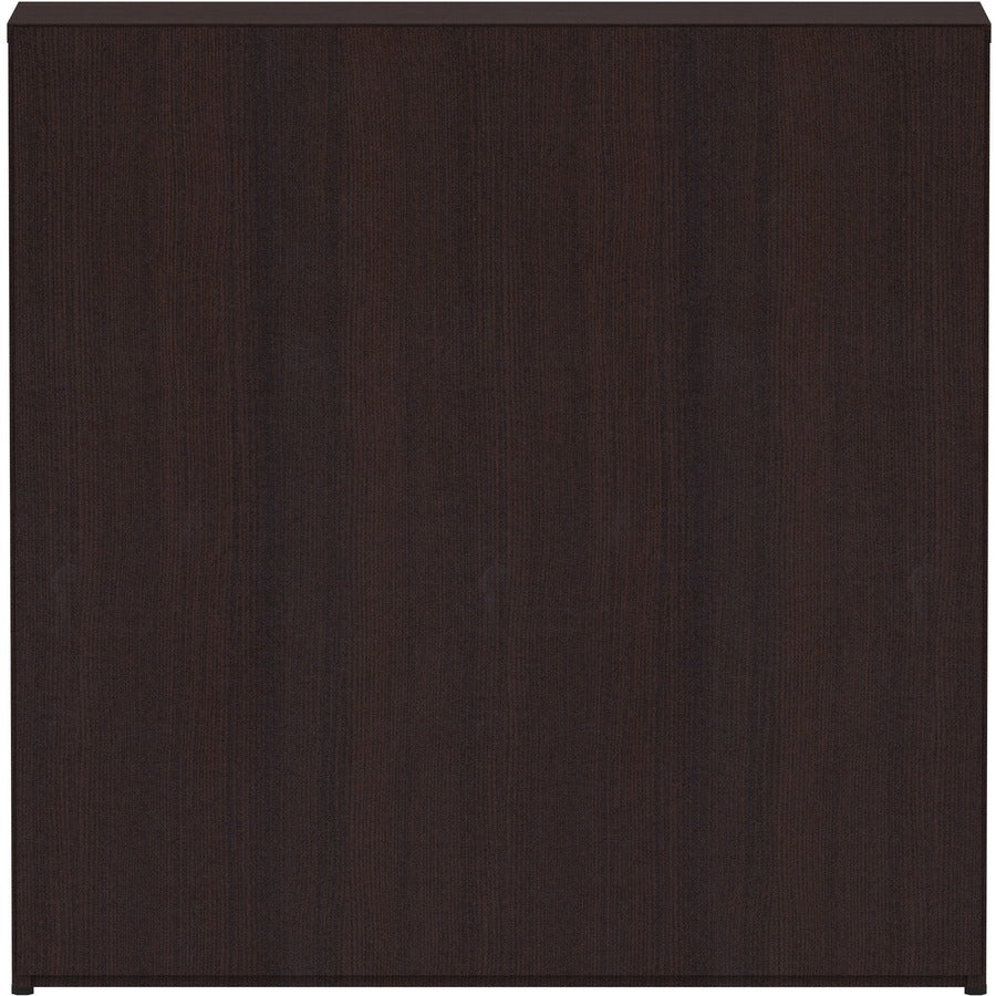 Lorell Laminate Bookcase - 36" x 12" x 36" - 3 x Shelf(ves) - Laminated, Sturdy, Contemporary Style, Square Edge, Adjustable Shelf - Espresso - Medium Density Fiberboard (MDF), Laminate - Assembly Required