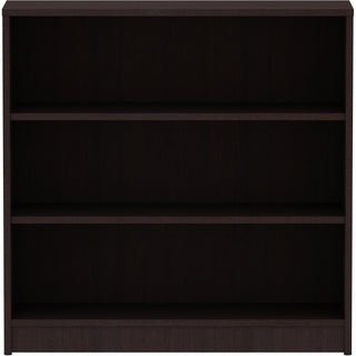 lorell-laminate-bookcase-36-x-12-x-36-3-x-shelfves-laminated-sturdy-contemporary-style-square-edge-adjustable-shelf-espresso-medium-density-fiberboard-mdf-laminate-assembly-required_llr18276 - 2