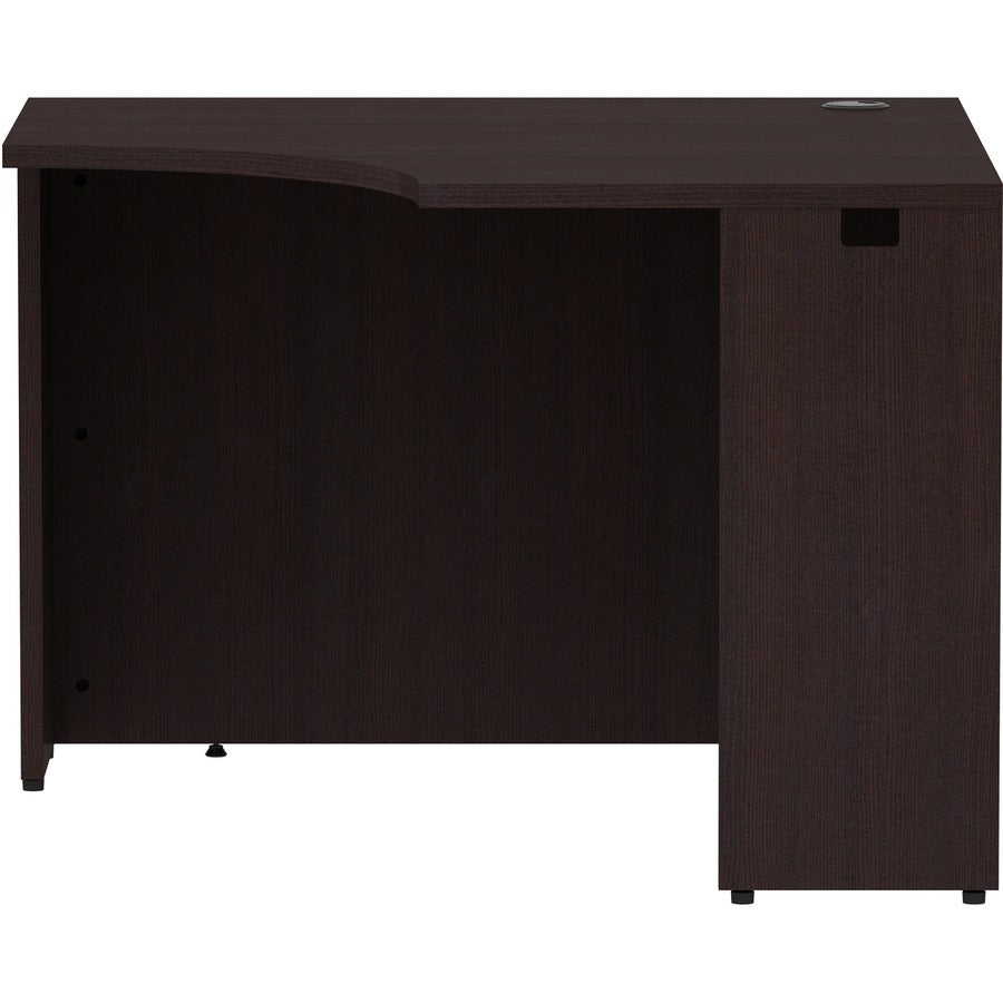 Lorell Essentials Series Corner Desk - 42" x 24"29.5" Desk, 1" Top - Finish: Espresso Laminate