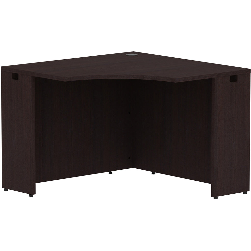 Lorell Essentials Series Corner Desk - 42" x 24"29.5" Desk, 1" Top - Finish: Espresso Laminate