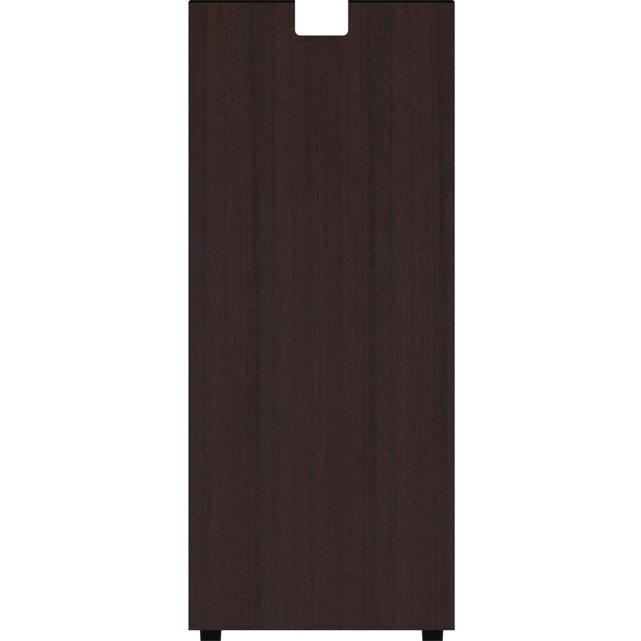 Lorell Essentials Series Credenza Half Leg - 12" x 1"28.5" - Finish: Espresso Laminate