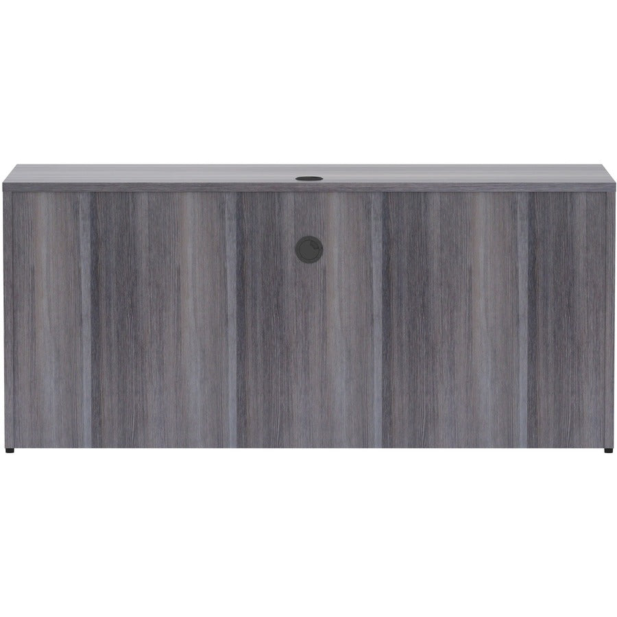 Lorell Essentials Series Credenza Shell - 66" x 24"29.5" Credenza Shell, 1" Top - Finish: Weathered Charcoal Laminate, Silver Brush