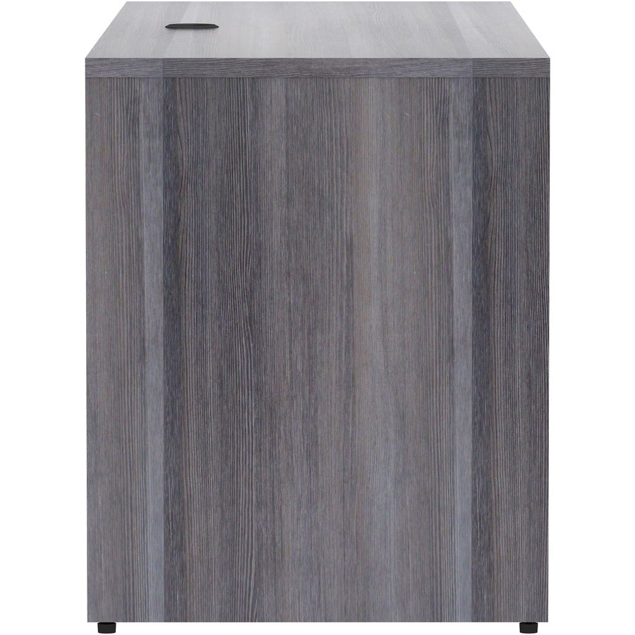 Lorell Essentials Series Credenza Shell - 66" x 24"29.5" Credenza Shell, 1" Top - Finish: Weathered Charcoal Laminate, Silver Brush