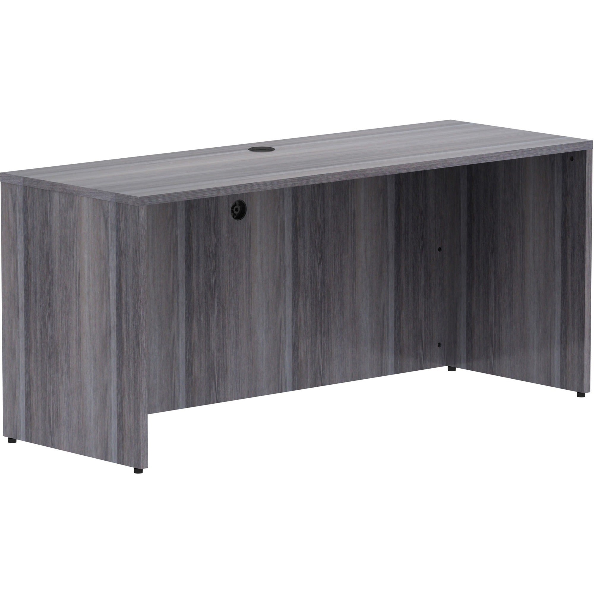 lorell-essentials-series-credenza-shell-66-x-24295-credenza-shell-1-top-finish-weathered-charcoal-laminate-silver-brush_llr69596 - 1