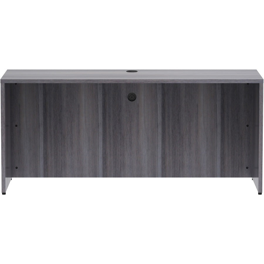 Lorell Essentials Series Credenza Shell - 66" x 24"29.5" Credenza Shell, 1" Top - Finish: Weathered Charcoal Laminate, Silver Brush