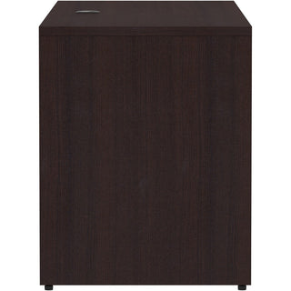 Lorell Essentials Series Credenza Shell - 66" x 24"29.5" Credenza Shell, 1" Top - Finish: Espresso Laminate, Silver Brush