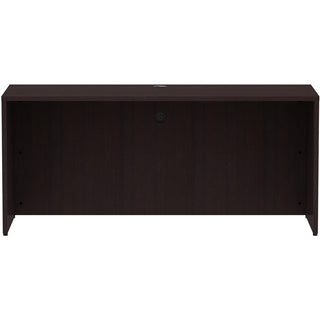 Lorell Essentials Series Credenza Shell - 66" x 24"29.5" Credenza Shell, 1" Top - Finish: Espresso Laminate, Silver Brush