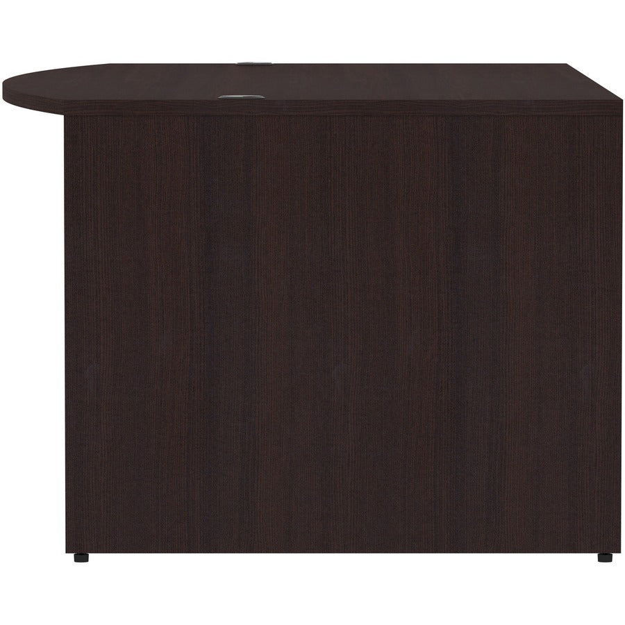Lorell Essentials Series Bowfront Desk Shell - 72" x 41.4"29.5" Desk Shell, 1" Top - Bow Front Edge - Finish: Espresso Laminate