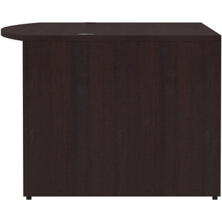 Lorell Essentials Series Bowfront Desk Shell - 72" x 41.4"29.5" Desk Shell, 1" Top - Bow Front Edge - Finish: Espresso Laminate