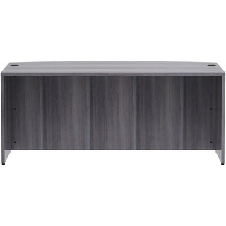 Lorell Essentials Series Bowfront Desk Shell - 72" x 41.4"29.5" Desk Shell, 1" Top - Bow Front Edge - Finish: Weathered Charcoal Laminate