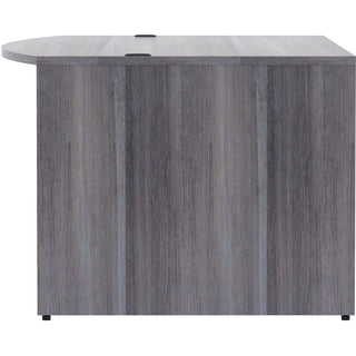 Lorell Essentials Series Bowfront Desk Shell - 72" x 41.4"29.5" Desk Shell, 1" Top - Bow Front Edge - Finish: Weathered Charcoal Laminate