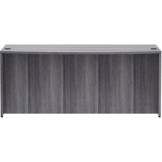 Lorell Essentials Series Bowfront Desk Shell - 72" x 41.4"29.5" Desk Shell, 1" Top - Bow Front Edge - Finish: Weathered Charcoal Laminate