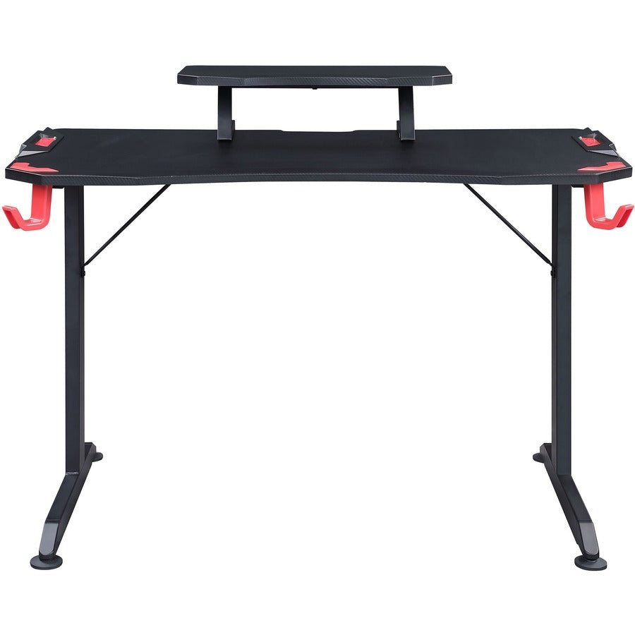 Lorell Gaming Desk - Powder Coated Base - 127 lb Capacity - 36" Height x 48" Width x 26" Depth - Assembly Required - Black - 1 Each