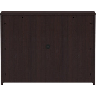Lorell Essentials Series Stack-on Hutch with Doors - 48" x 15"36" - 3 Door(s) - Finish: Espresso Laminate