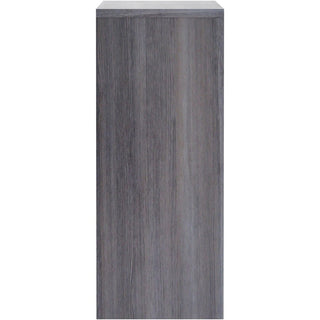 Lorell Essentials Series Stack-on Hutch with Doors - 48" x 15"36" - 3 Door(s) - Finish: Weathered Charcoal Laminate