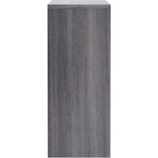 Lorell Essentials Series Stack-on Hutch with Doors - 60" x 15"36" - 4 Door(s) - Finish: Weathered Charcoal Laminate