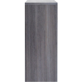 Lorell Essentials Series Stack-on Hutch with Doors - 66" x 15"36" - 4 Door(s) - Finish: Weathered Charcoal Laminate