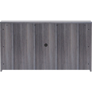 Lorell Essentials Series Stack-on Hutch with Doors - 66" x 15"36" - 4 Door(s) - Finish: Weathered Charcoal Laminate