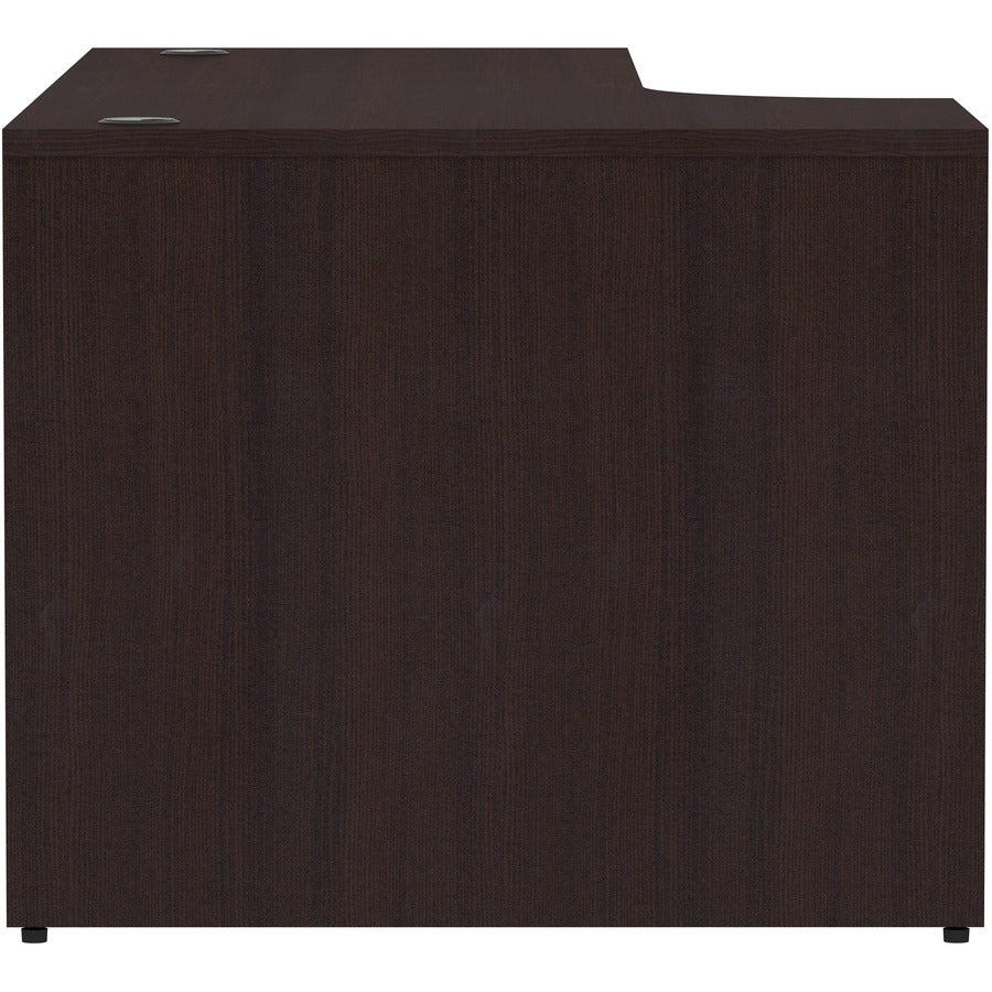 Lorell Essentials Series Left Corner Credenza - 72" x 36" x 24"29.5" Credenza, 1" Top - Finish: Espresso Laminate
