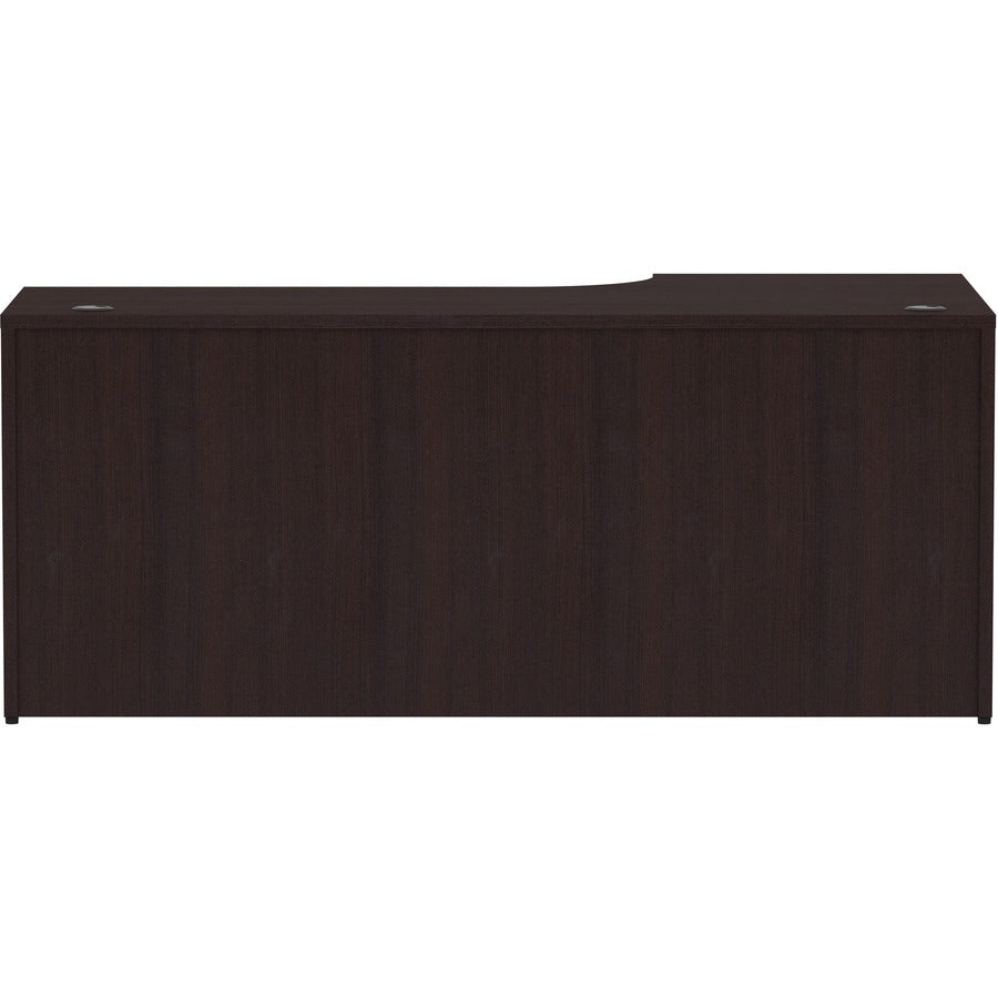 Lorell Essentials Series Left Corner Credenza - 72" x 36" x 24"29.5" Credenza, 1" Top - Finish: Espresso Laminate