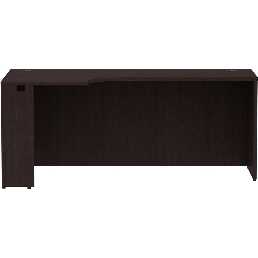 Lorell Essentials Series Left Corner Credenza - 72" x 36" x 24"29.5" Credenza, 1" Top - Finish: Espresso Laminate