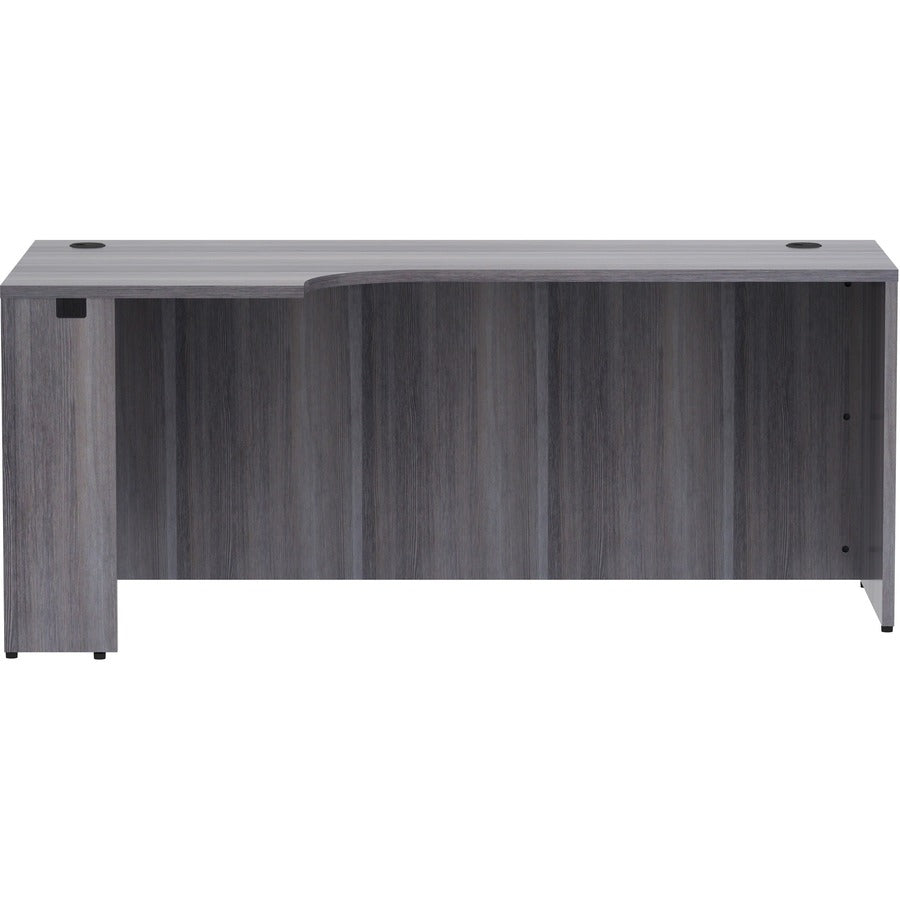 Lorell Essentials Series Left Corner Credenza - 72" x 36" x 24"29.5" Credenza, 1" Top - Finish: Weathered Charcoal Laminate