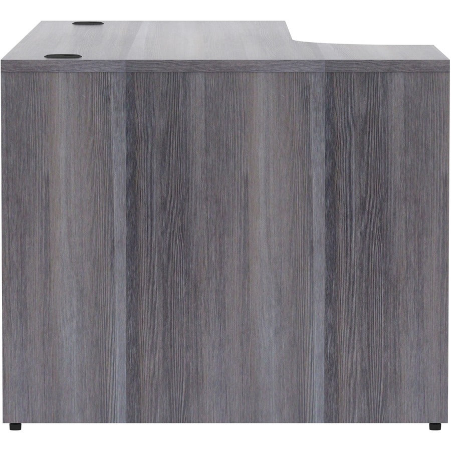 Lorell Essentials Series Left Corner Credenza - 72" x 36" x 24"29.5" Credenza, 1" Top - Finish: Weathered Charcoal Laminate