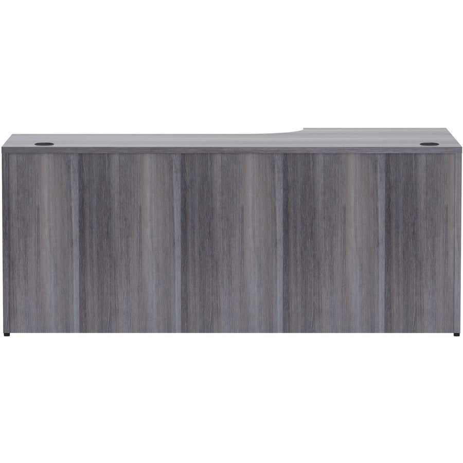 Lorell Essentials Series Left Corner Credenza - 72" x 36" x 24"29.5" Credenza, 1" Top - Finish: Weathered Charcoal Laminate