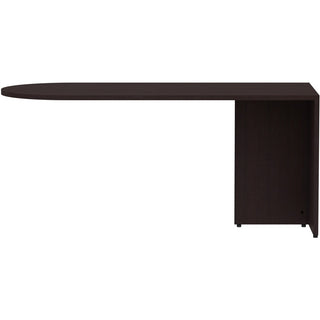 Lorell Essentials Series Peninsula Desk Box 1 of 2 - 66" x 30"29.5" Desk, 1" Top - Finish: Espresso Laminate