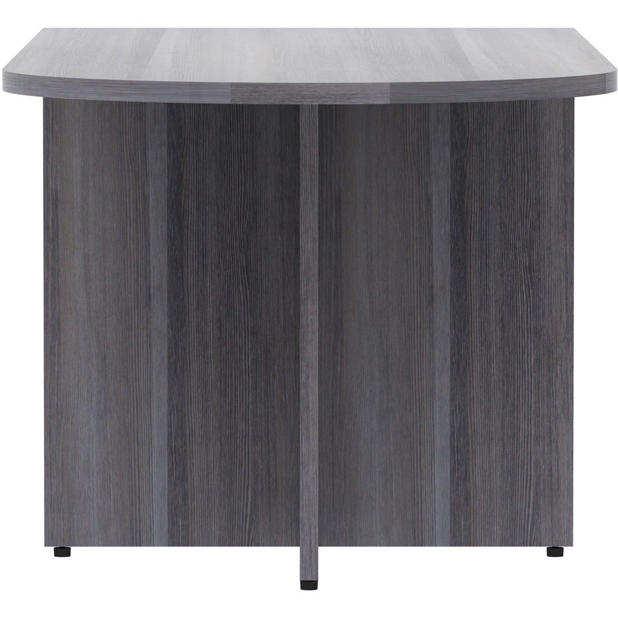 Lorell Essentials Series Peninsula Desk Box 1 of 2 - 66" x 30"29.5" Desk, 1" Top - Finish: Weathered Charcoal Laminate