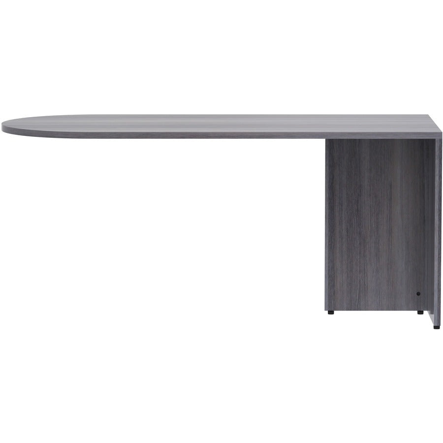 Lorell Essentials Series Peninsula Desk Box 1 of 2 - 66" x 30"29.5" Desk, 1" Top - Finish: Weathered Charcoal Laminate