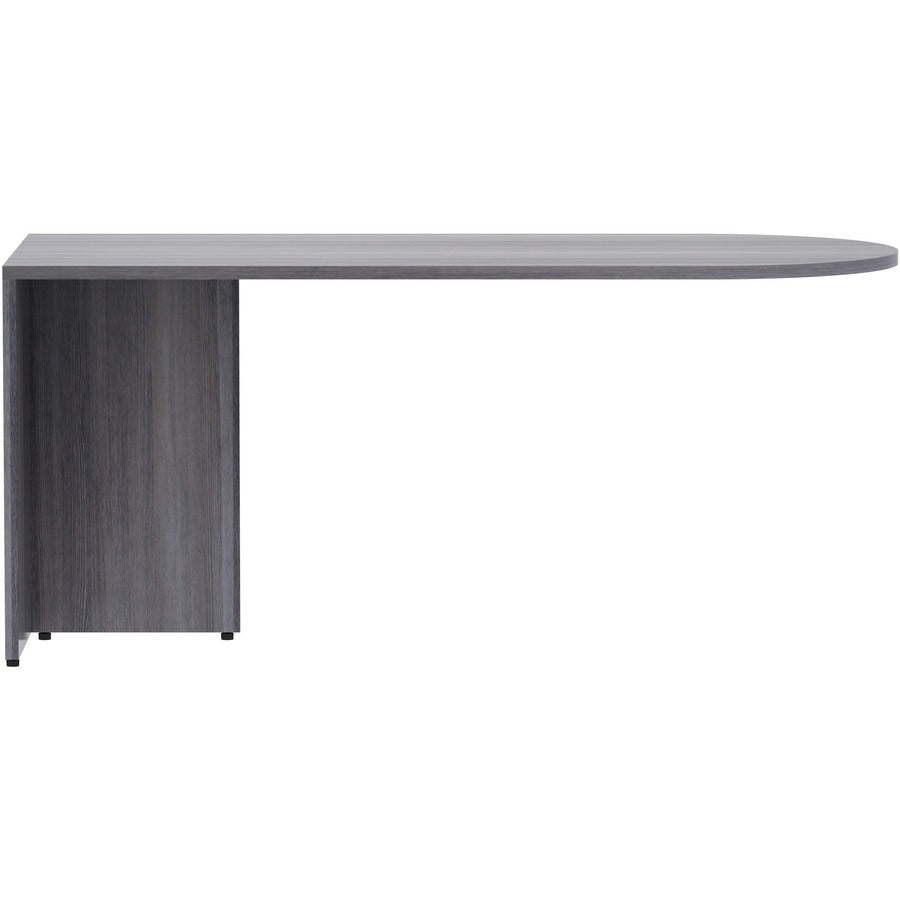 Lorell Essentials Series Peninsula Desk Box 1 of 2 - 66" x 30"29.5" Desk, 1" Top - Finish: Weathered Charcoal Laminate