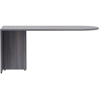 Lorell Essentials Series Peninsula Desk Box 1 of 2 - 66" x 30"29.5" Desk, 1" Top - Finish: Weathered Charcoal Laminate