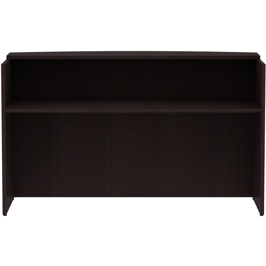 Lorell Essentials Series Front Reception Desk - 72" x 36"42.5" Desk, 1" Top - Finish: Espresso Laminate