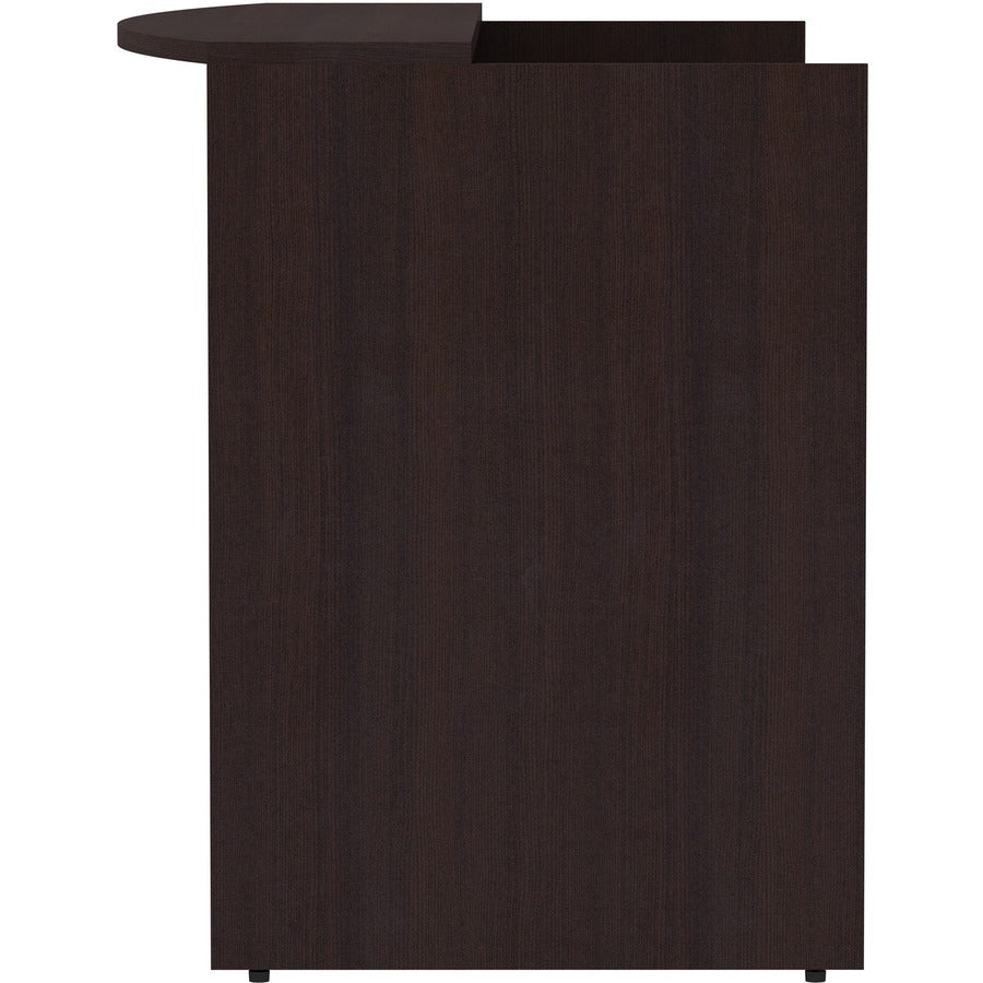 Lorell Essentials Series Front Reception Desk - 72" x 36"42.5" Desk, 1" Top - Finish: Espresso Laminate