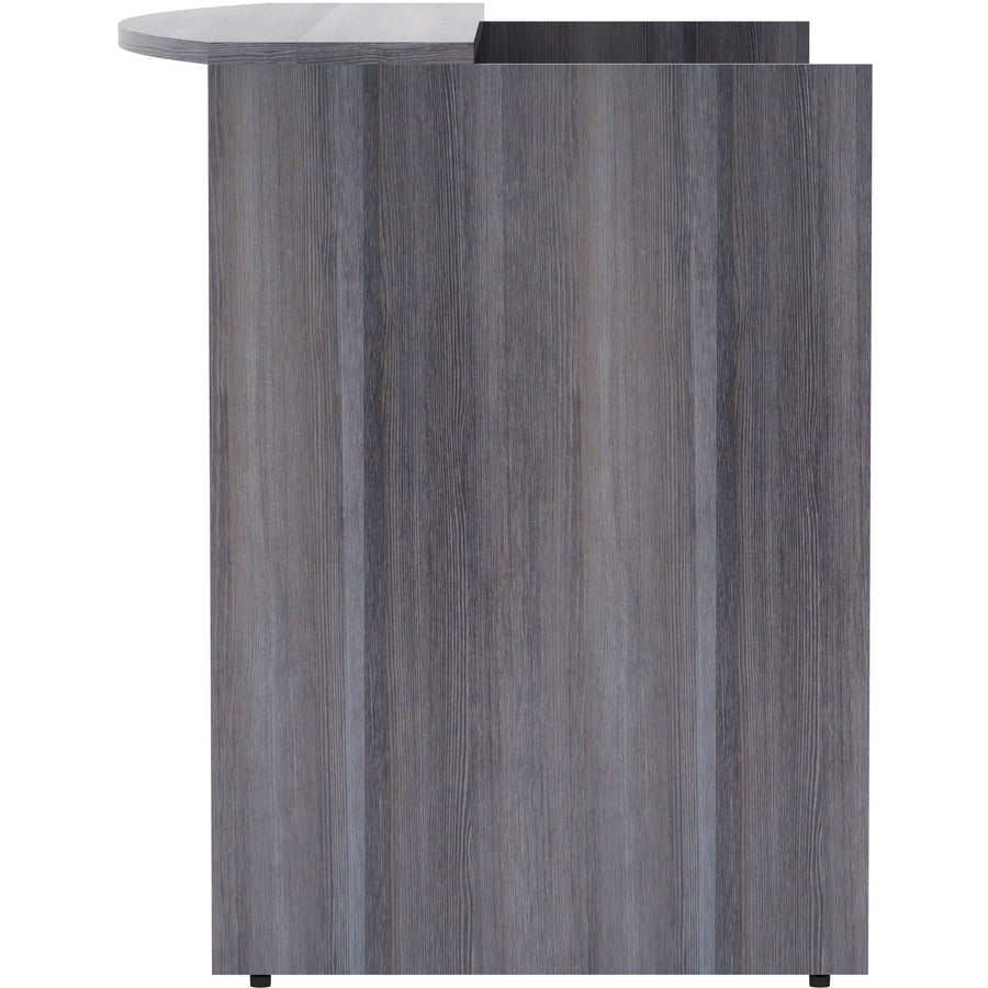 Lorell Essentials Series Front Reception Desk - 72" x 36"42.5" Desk, 1" Top - Finish: Weathered Charcoal Laminate