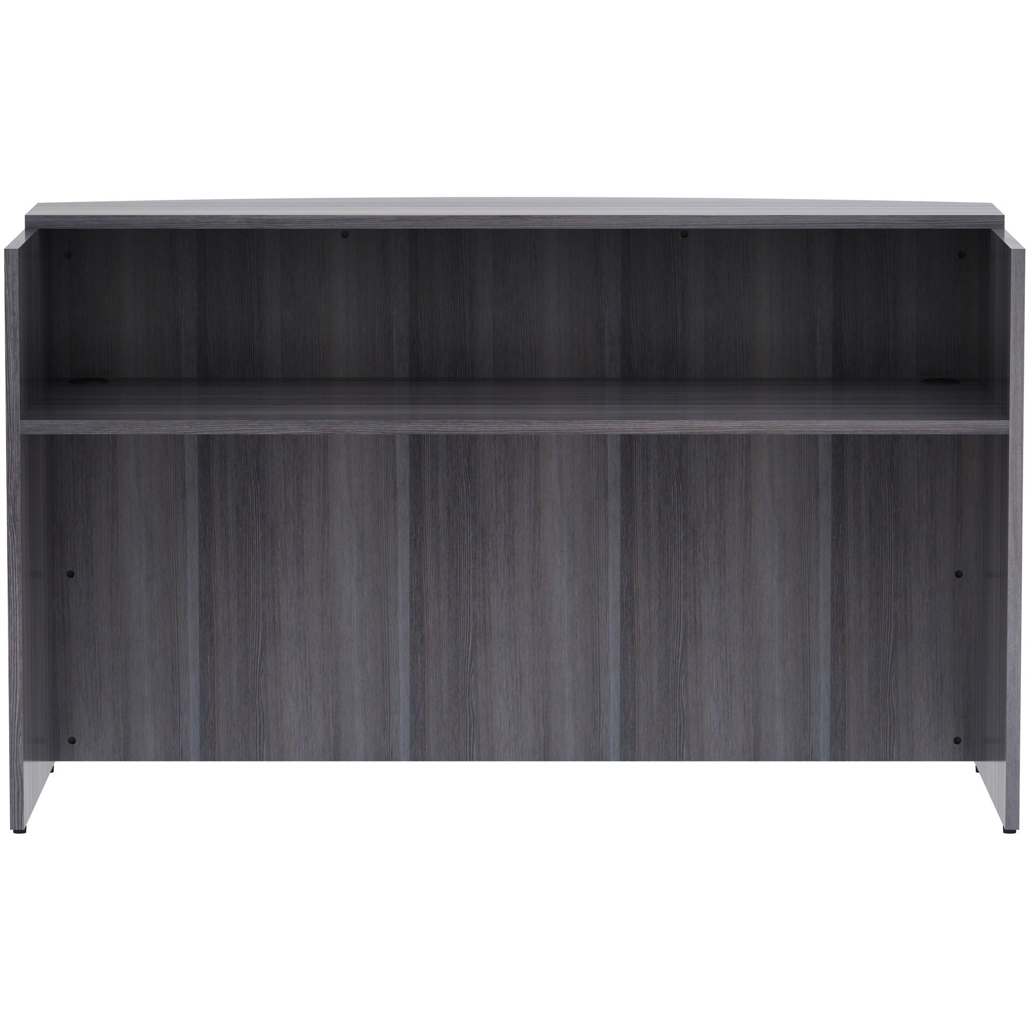lorell-essentials-series-front-reception-desk-72-x-36425-desk-1-top-finish-weathered-charcoal-laminate_llr69595 - 2