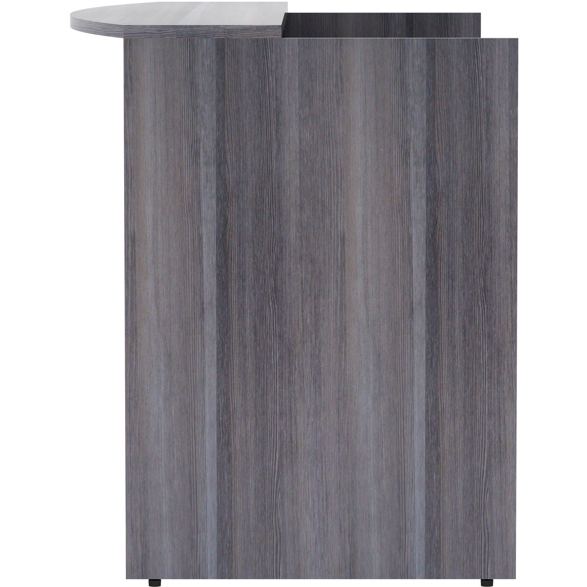 lorell-essentials-series-front-reception-desk-72-x-36425-desk-1-top-finish-weathered-charcoal-laminate_llr69595 - 4