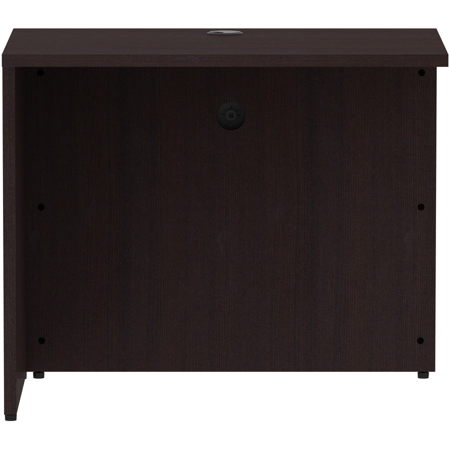 Lorell Essentials Series Return Shell - 35" x 24"29.5" Return Shell, 1" Top - Finish: Espresso Laminate