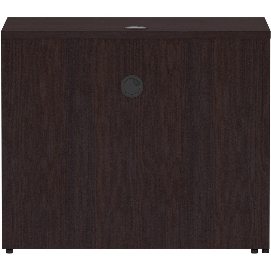 Lorell Essentials Series Return Shell - 35" x 24"29.5" Return Shell, 1" Top - Finish: Espresso Laminate