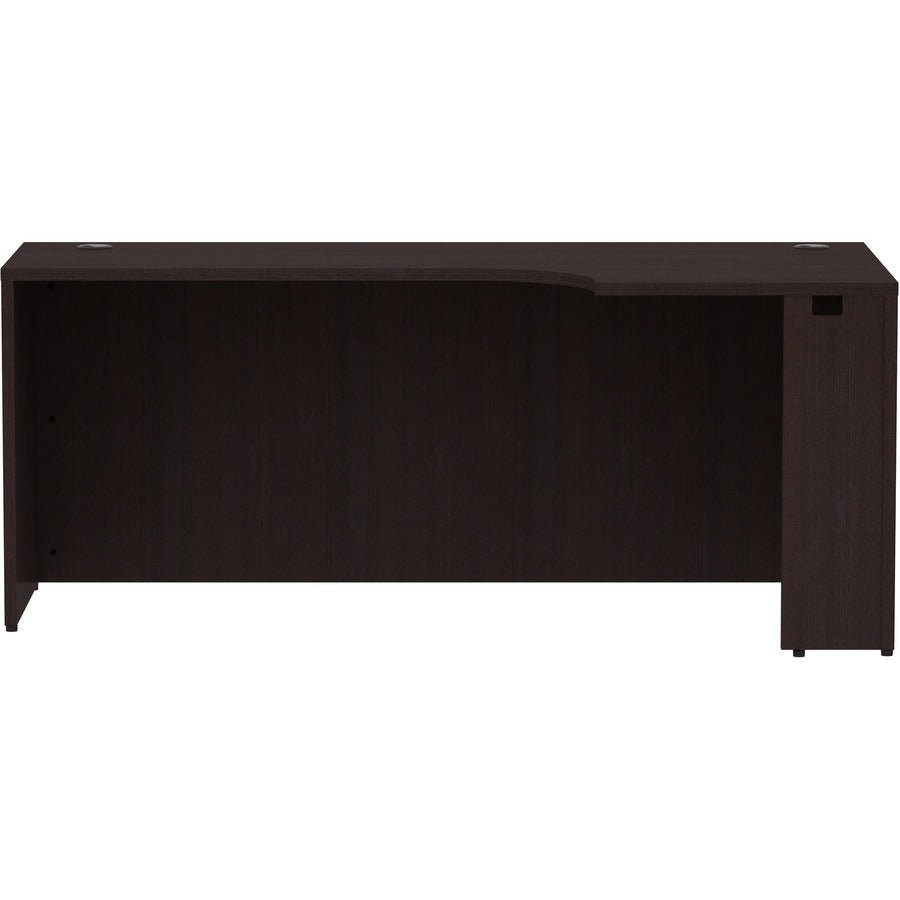 Lorell Essentials Series Right Corner Credenza - 72" x 36" x 24"29.5" Credenza, 1" Top - Finish: Espresso Laminate